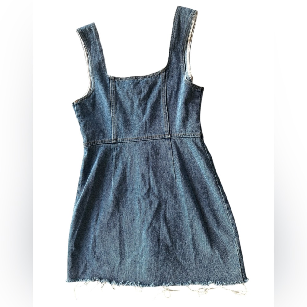 Urban Outfitters Denim Button-Front Mini Dress Cut Off - Picture 4 of 4